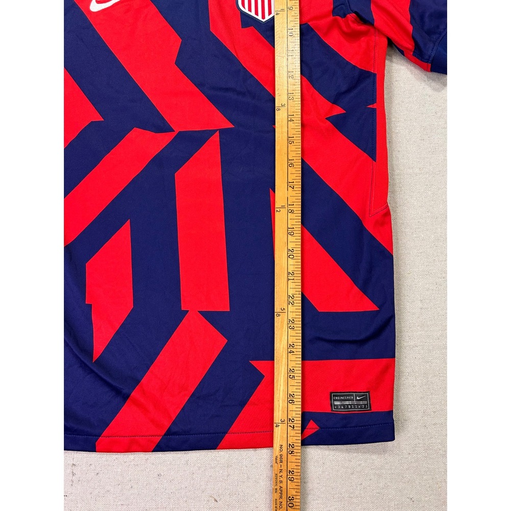 Nike Men's Small USA Soccer USMNT Pre-Match Training Jersey Red Navy Blue - Picture 2 of 7